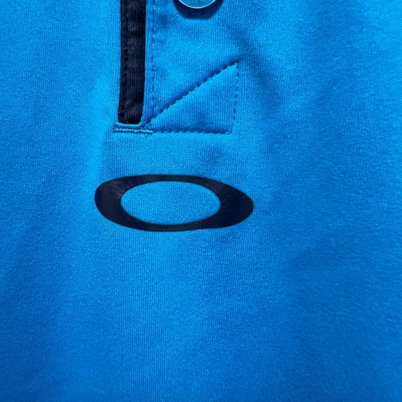 Men’s Oakley Regular Fit Large Polo Shirt Short Sleeve Logo Blue. - Picture 3 of 4